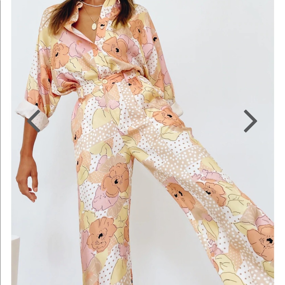 FLORAL SATIN SET💐
